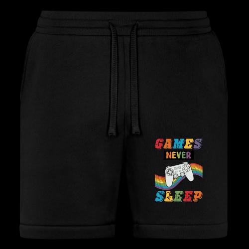 Games Never Sleep Rainbow - Bella + Canvas Unisex Short