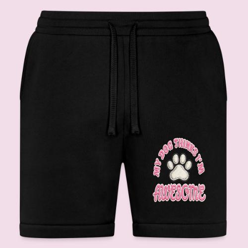 My Dog Thinks I’m Awesome Faux Embroidery - Bella + Canvas Unisex Short