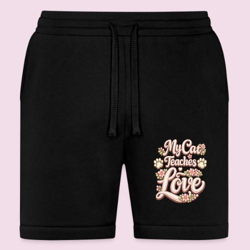 My Cat Teaches Love Faux Embroidery Style - Bella + Canvas Unisex Short