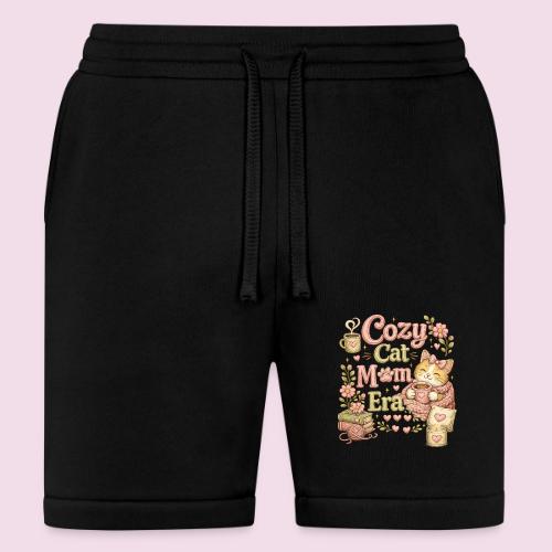 Cozy Cat Mom Era Faux Stitched Design - Bella + Canvas Unisex Short