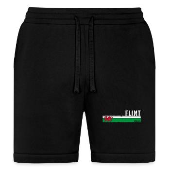 Discover Flint Wales Retro-Inspired Town Design - Bella + Canvas Unisex Short - black - Front