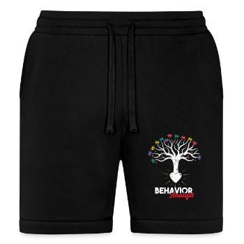 Aba Therapist Autism Mind Tree Behavior Analyst - Bella + Canvas Unisex Short - black - Front