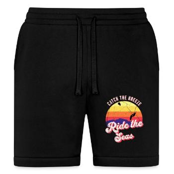 Catch the Breeze Ride the Seas - Bella + Canvas Unisex Short - black - Front