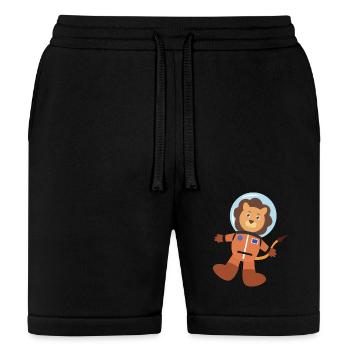 Lion In Space Suit - Bella + Canvas Unisex Short - black - Front