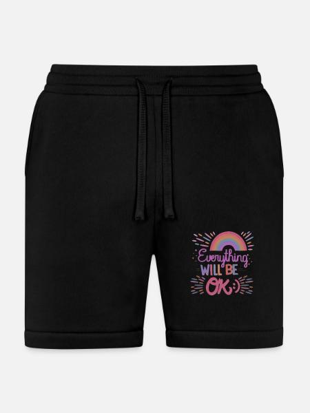 everything will be ok - Bella + Canvas Unisex Short - black