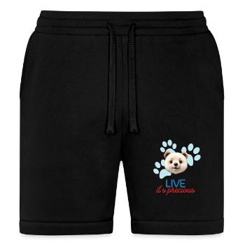 Cute Bear Minimalist Style Live, it's precious - Bella + Canvas Unisex Short - black - Front