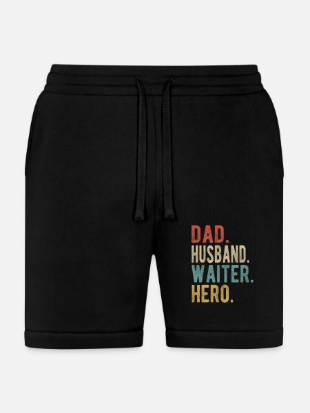 Waiter Dad Husband Hero - Bella + Canvas Unisex Short - black
