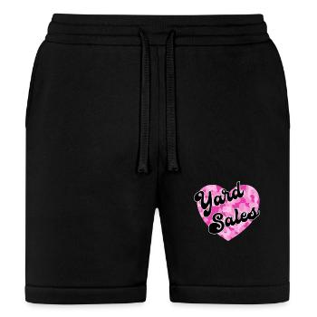 Yard Sales pink camo heart - Bella + Canvas Unisex Short - black - Front