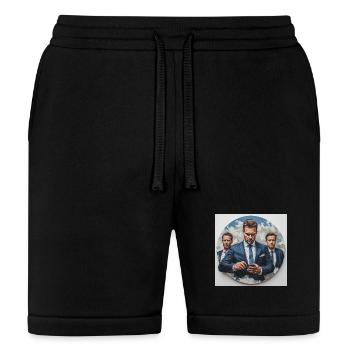 Corporate Triple Portrait Roundel - Bella + Canvas Unisex Short - black - Front