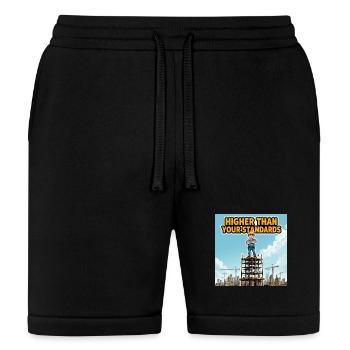 Higher Than Your Standards – Funny Construction Wo - Bella + Canvas Unisex Short - black - Front