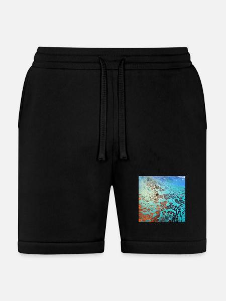 Aqua Cell Burst - Bella + Canvas Unisex Short - black