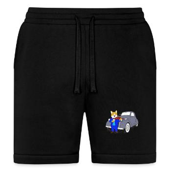 Vintage Fox Violinist Retro Car Design - Bella + Canvas Unisex Short - black - Front