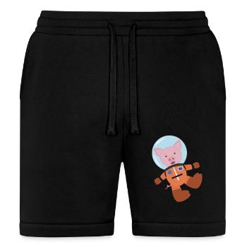 Pig In Space Suit - Bella + Canvas Unisex Short - black - Front