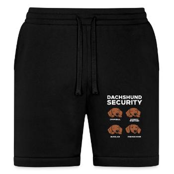 funny dachshund security dog - Bella + Canvas Unisex Short - black - Front