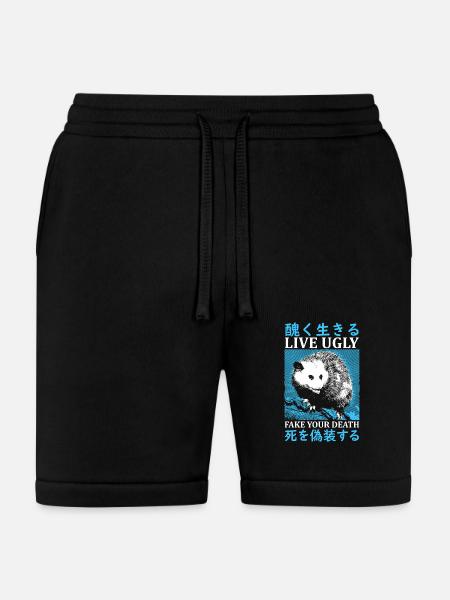 Live Ugly Japanese Opossum - Bella + Canvas Unisex Short - black