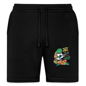 Frog Joy To The World - Bella + Canvas Unisex Short - black - Front