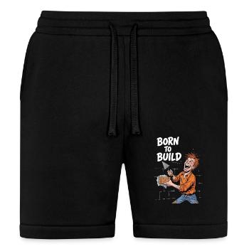 Funny Builder – Born To Build Construction Gift - Bella + Canvas Unisex Short - black - Front