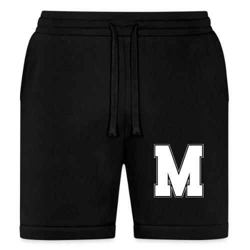 White Letter M – Varsity Alphabet Monogram - Bella + Canvas Unisex Short
