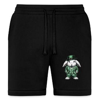 Dapper St. Patrick’s Day Bunny - Bella + Canvas Unisex Short - black - Front
