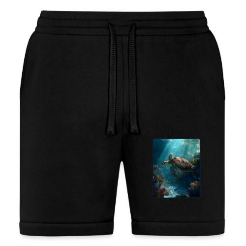 Sea Turtle Coral Reef Design - Bella + Canvas Unisex Short
