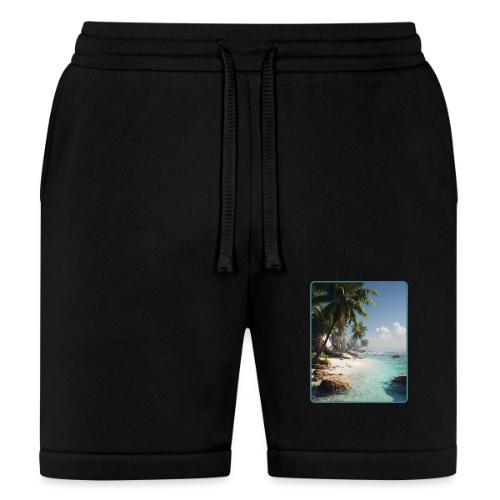 Tropical Beach Paradise Palm Design - Bella + Canvas Unisex Short