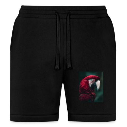 Red Green Macaw Bird Portrait Design - Bella + Canvas Unisex Short