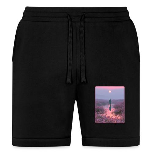 Ethereal Sunset Flower Field Art - Bella + Canvas Unisex Short