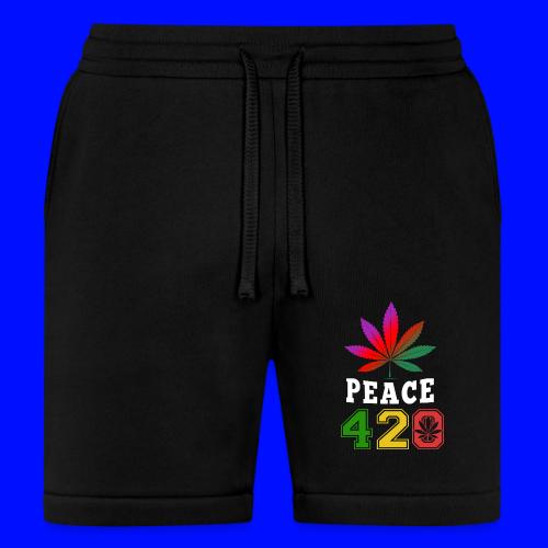 In Cheek 420 Peace & Herb Weed Marijuana Design - Bella + Canvas Unisex Short