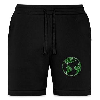 Earth Day Planet Earth Leopard Print - Bella + Canvas Unisex Short - black - Front