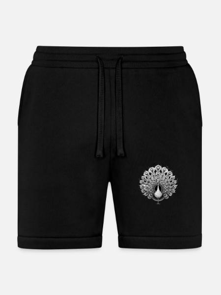Peacock - Bella + Canvas Unisex Short - black