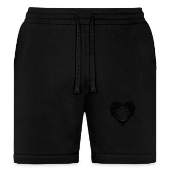 Heart clock black and white - Bella + Canvas Unisex Short - black - Front