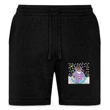 man ice snowman suit - Bella + Canvas Unisex Short - black - Front