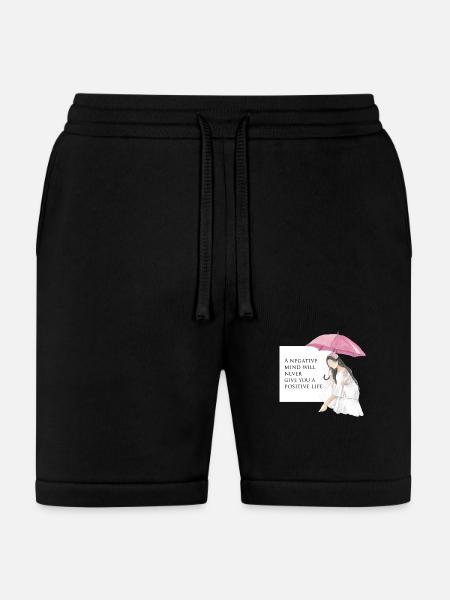 Girl in umbrella - Bella + Canvas Unisex Short - black