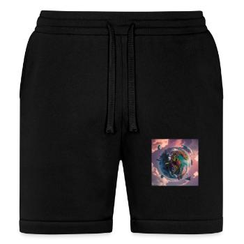 Floral Planet - Bella + Canvas Unisex Short - black - Front