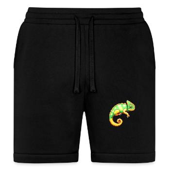 A pixel art of a chameleon - Bella + Canvas Unisex Short - black - Front