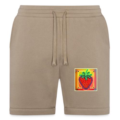 Colorful Strawberry Neon Glow - Bella + Canvas Unisex Short