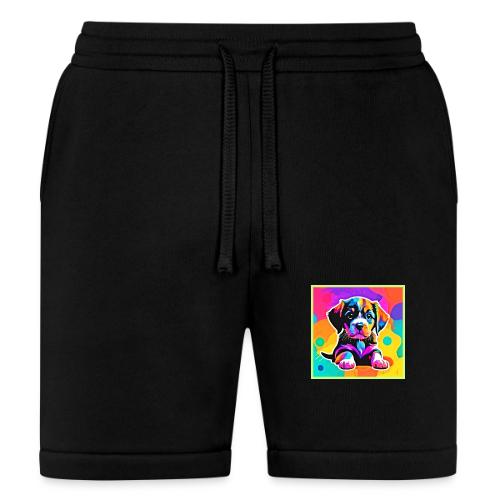 Vibrant Puppy Artwork - Bella + Canvas Unisex Short