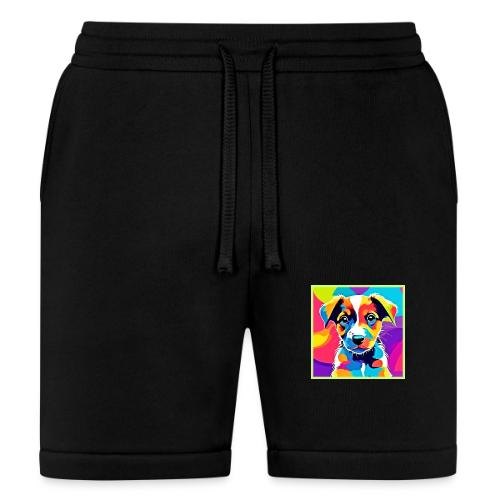 Color Splash Groovy Canine Dog - Bella + Canvas Unisex Short