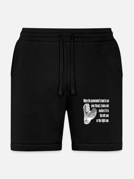 When The Governments Boot - Bella + Canvas Unisex Short - black