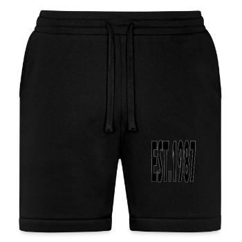 EST. 1987 Black Text T-Shirt – Sleek Minimalist - Bella + Canvas Unisex Short - black - Front