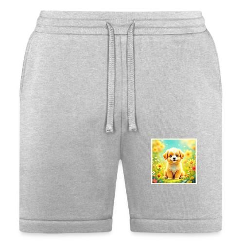 Cute Puppy Flower Art - Bella + Canvas Unisex Short