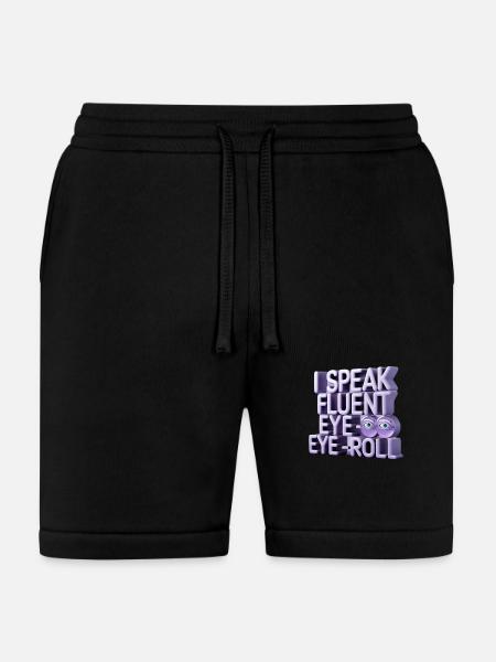 I Speak Fluent Eye-Roll - Bella + Canvas Unisex Short - black