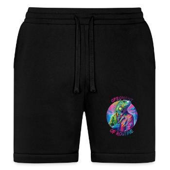 Colorful lizard in a suit and tie - Bella + Canvas Unisex Short - black - Front