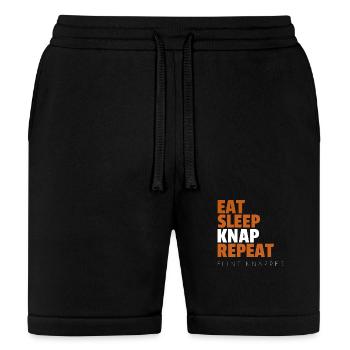 Eat Sleep Knap Repeat Flint Knappers - Bella + Canvas Unisex Short - black - Front