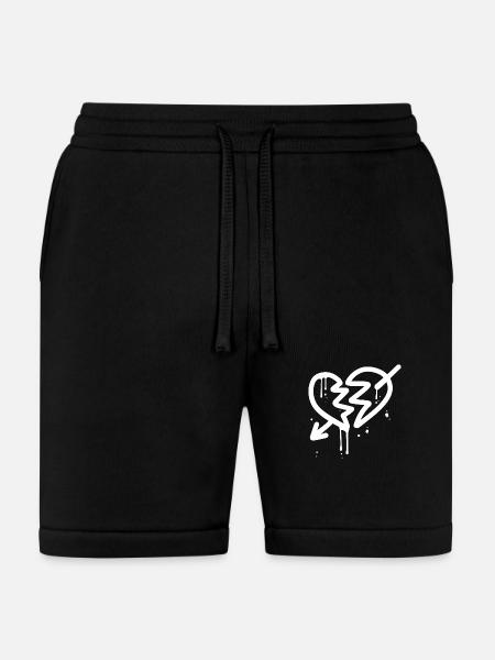 Broken Heart Arrow - Bella + Canvas Unisex Short - black