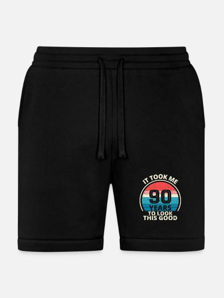 90th Birthday - Bella + Canvas Unisex Short - black