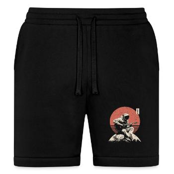 Astronaut Guitar on Lunar Sunset - Bella + Canvas Unisex Short - black - Front