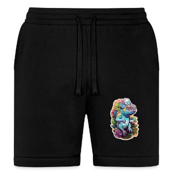 Chameleon kawaii - Bella + Canvas Unisex Short - black - Front