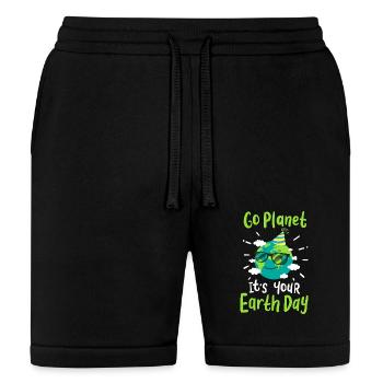 Go Planet Its your Earth Day - Bella + Canvas Unisex Short - black - Front