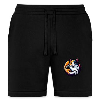 Whimsical, Sleek Cat Graphics - Purrfectly Crafted - Bella + Canvas Unisex Short - black - Front